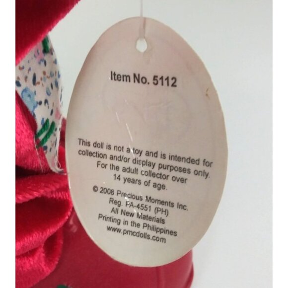 2008 Precious Moments Happy The Ho Ho Ho-Bo 13" Doll #5112 With Tags - Picture 8 of 12